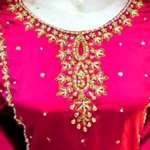 silk shirt cutwork stitching front open style long shirt hand embroidery sale bhabhis boutique