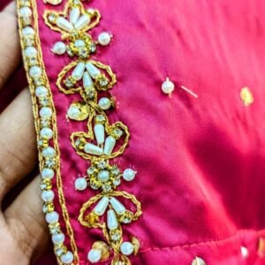 silk shirt cutwork stitching front open style long shirt hand embroidery sale bhabhis boutique