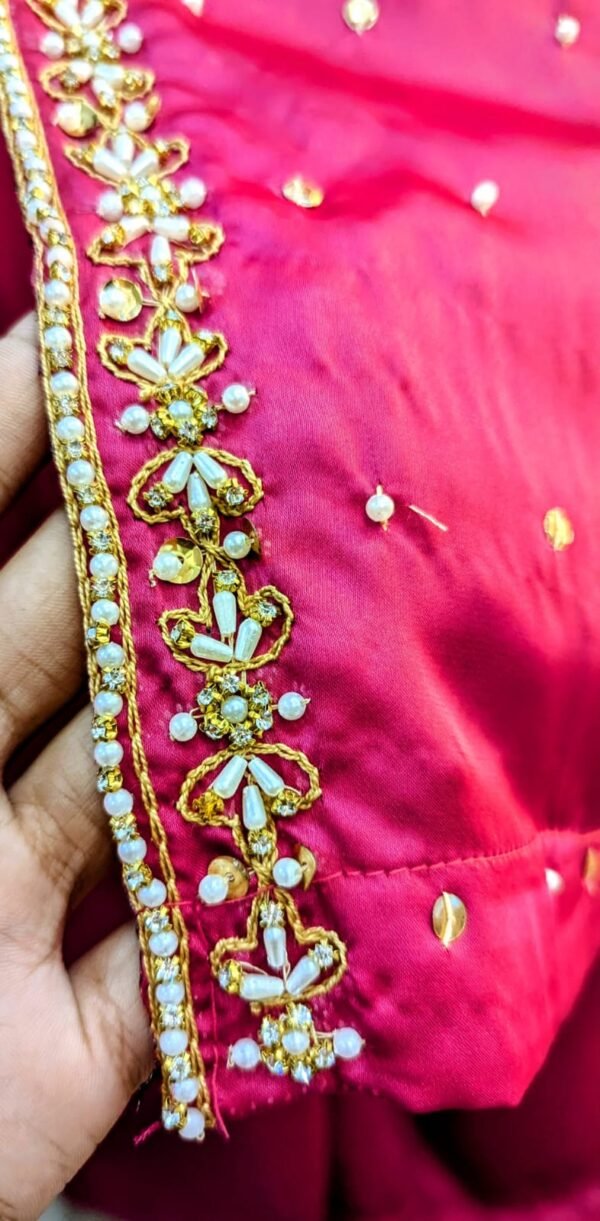 silk shirt cutwork stitching front open style long shirt hand embroidery sale bhabhis boutique