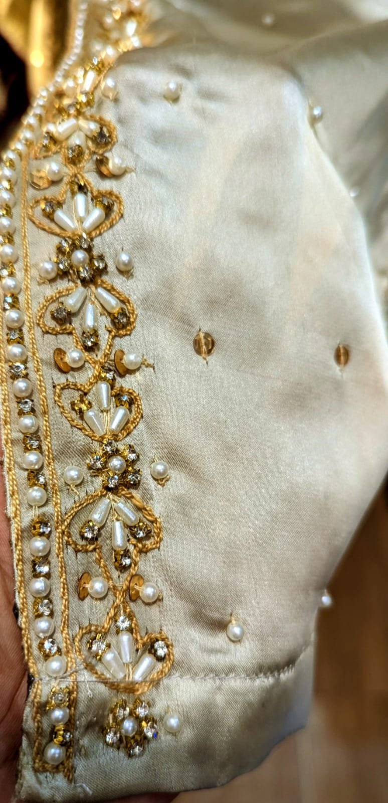 silk shirt cutwork stitching front open style long shirt hand embroidery sale bhabhis boutique