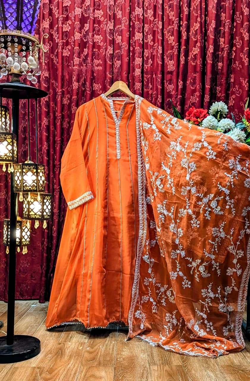 new jal duppta look | glitter dori | work embroidery sequence duppta new style look party wear & wedding dress