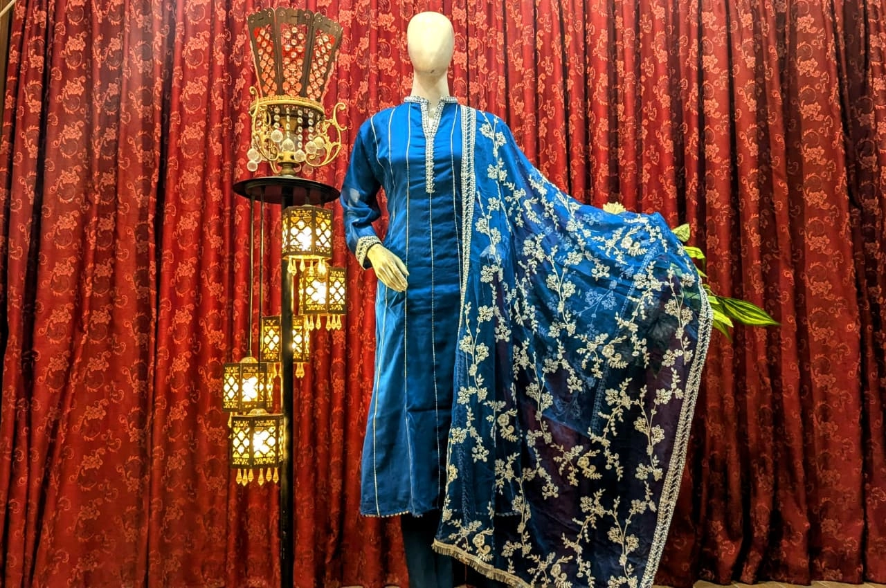 new jal duppta look | glitter dori | work embroidery sequence duppta new style look party wear & wedding dress