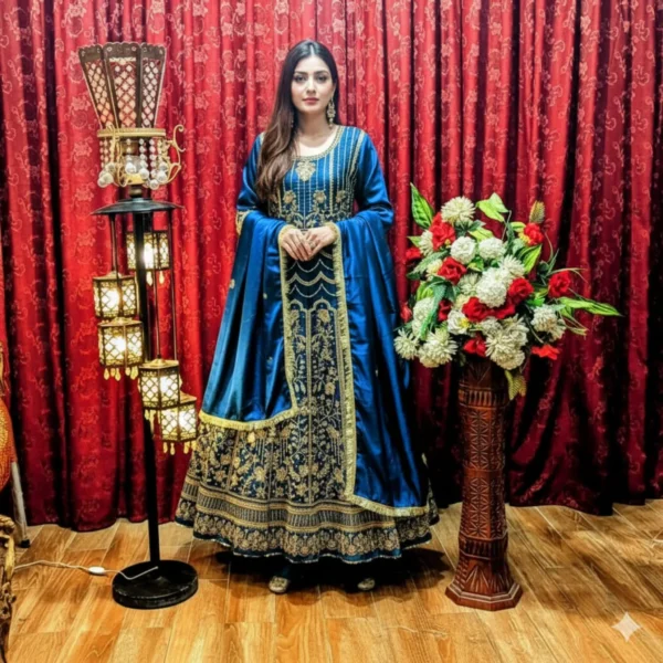 silk frock hand embroidery new lock & wedding wear dresses 50+ lenght new maxi stylish look