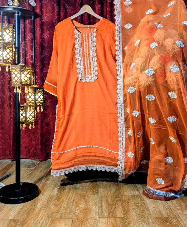 dupatta fancy & glitter dori work | long shirt fancy dupatta