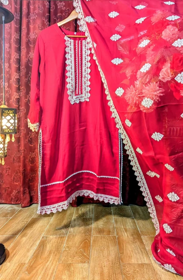 dupatta fancy & glitter dori work | long shirt fancy dupatta