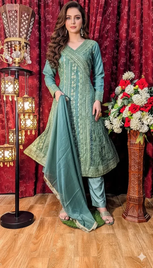 new arrival | style fabric | shafoon new look | party wear wedding & engagement | suit shot shirt style (copy)