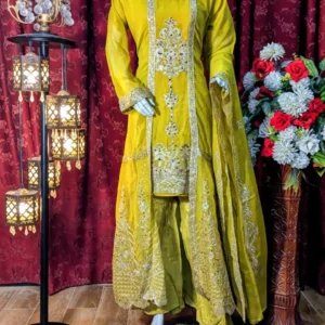 designer dress | silk shirt style | total hand work | fabric silk | new arrival | wedding & engagement | party wear suit (copy)