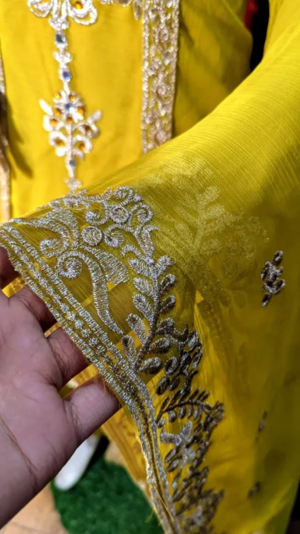 designer dress | silk shirt style | total hand work | fabric silk | new arrival | wedding & engagement | party wear suit (copy)