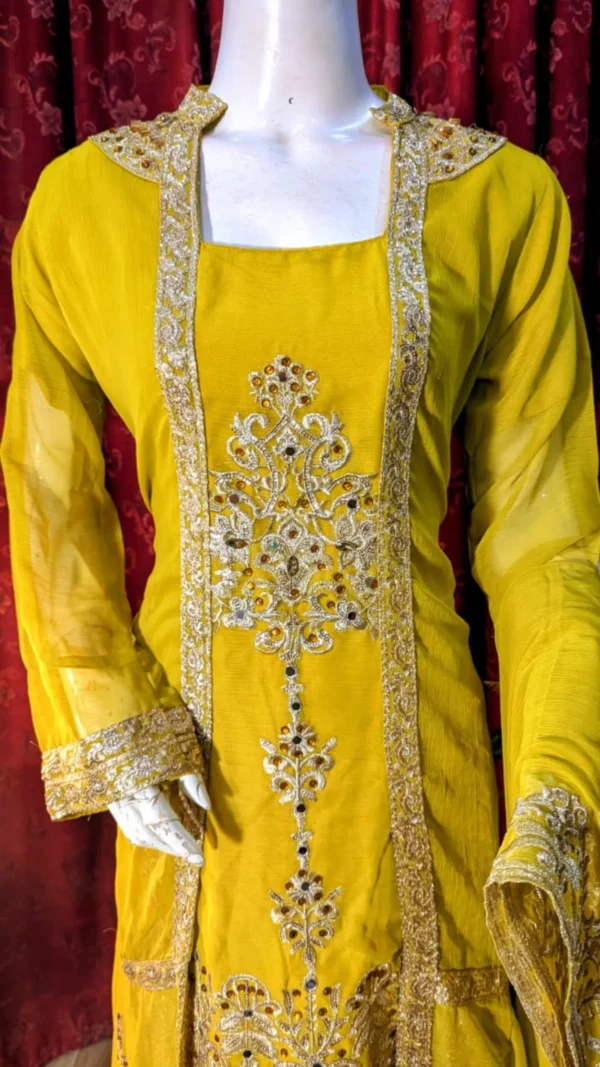 designer dress | silk shirt style | total hand work | fabric silk | new arrival | wedding & engagement | party wear suit (copy)