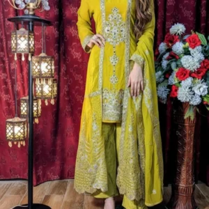 designer dress | silk shirt style | total hand work | fabric silk | new arrival | wedding & engagement | party wear suit (copy)