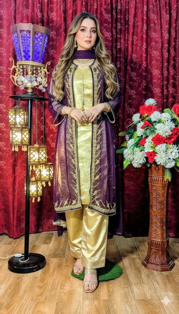 hand work & long shirt | style patola | banarasi plazo | new arrival | new design | hand embroidery (copy)