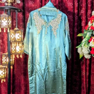 designer dress | silk shirt style | total hand work | fabric silk | new arrival | wedding & engagement | party wear suit