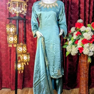 designer dress | silk shirt style | total hand work | fabric silk | new arrival | wedding & engagement | party wear suit (copy)