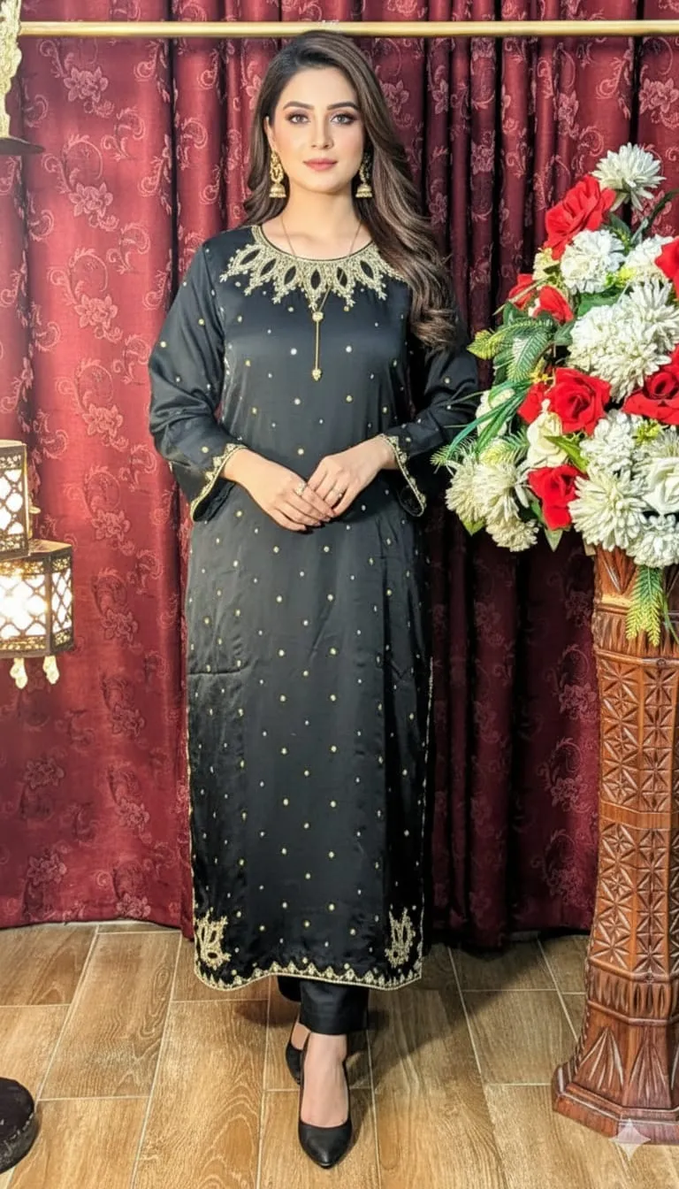 Ring Neck| silk shirt style | total hand work | fabric silk | new arrival | wedding & engagement | party wear suit (copy)